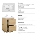 thumbnail image 2 of 24-Inch Freestanding Bathroom Vanity with Integrated Stone Resin Sink, Soft-Close Drawers & Natural Oak Finish, Compact Storage Solution for Modern Bathrooms, 2 of 9