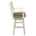 thumbnail image 4 of Homestead Collection Counter Height Swivel Captain's Barstool - Buckskin Upholstery, Ready to Finish, 4 of 5