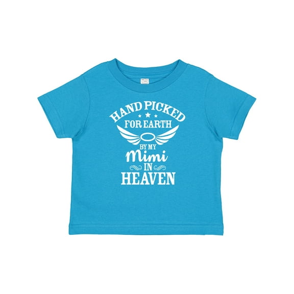 Inktastic Handpicked for Earth by My Mimi in Heaven with Angel Wings Boys or Girls Baby T-Shirt