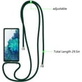 thumbnail image 2 of Crossbody Case for Samsung Galaxy S20 FE 5G with Lanyard Strap Adjustable Rope Liquid Silicone Soft Cover Green, 2 of 8