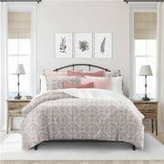 Zayla Comforter & 2 Pillow Shams Set, Coral California - King Size - 3 Piece