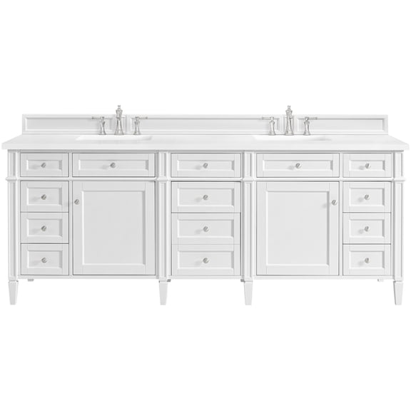 James Martin Vanities 655-V84-BW-3WZ Brittany 84" Free Standing Double Basin Poplar Wood