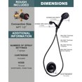 thumbnail image 4 of Wowow Single Handle 7-Spray Wall Mount Shower Faucet 1.8 GPM with Adjustable Head in Oil Rubbed Bronze (Valve Included), 4 of 9