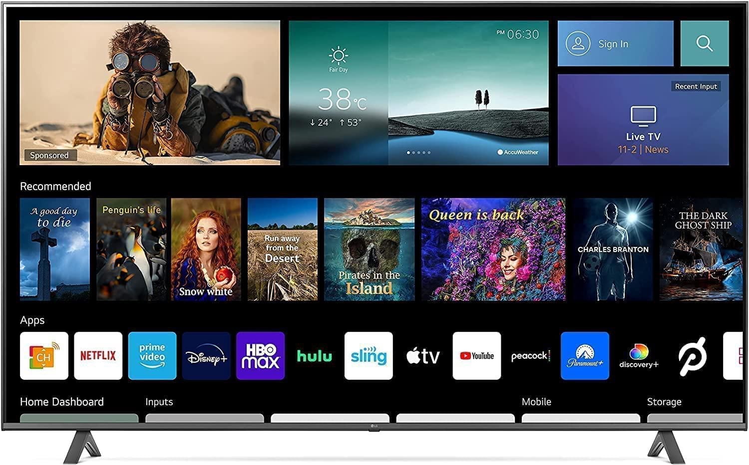 LG Nano75 NanoCell Series 55” Alexa Built-in 4K Smart TV (3840 x 2160), 60Hz Refresh Rate, AI-Powered 4K, Cloud Gaming (55NANO75)