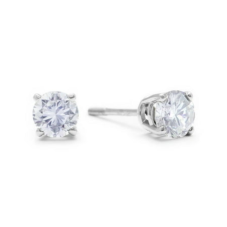 1/4ct SINGLE Diamond Stud Earrings in 14k White