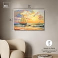 thumbnail image 5 of Sunset Sailboats Canvas Glam Beach Wall Art by Art Remedy, Gallery Wrapped, 36" x 24", 5 of 7