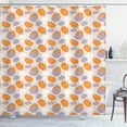 thumbnail image 1 of Ambesonne Abstract Shower Curtain, Ornate Spring Motifs, 69"Wx84"L, Orange Mauve Beige, 1 of 2