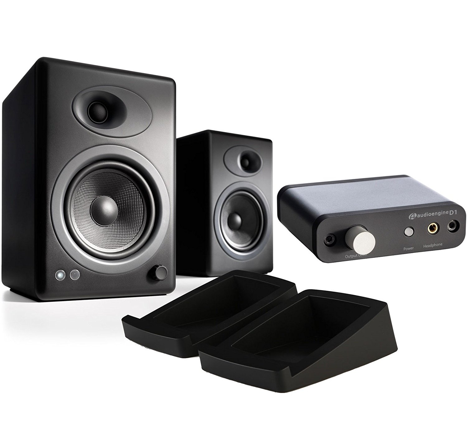 Audioengine A5+ Classic Powered Desktop Speakers (Black) w/ D1 Digital