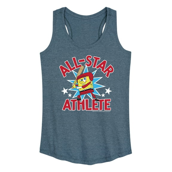 SpongeBob SquarePants - American All Star - Mommy Little Firecracker- Women's Racerback Tank Top