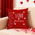 thumbnail image 1 of Funda de almohada de tela con adornos navideños para San Valentín, roja, linda, apasionada, con estampado a doble cara a cuadros, para el hogar, dormitorio, sofá, funda de cojín, decoraciones de Hallo, 1 of 6