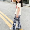 thumbnail image 5 of Amidoa Girls Summer 2 Piece Outfits Floral Cotton Short Sleeve and Casual Shorts Kids Clothing Set Black Size 5T Black Size 5T, 5 of 5