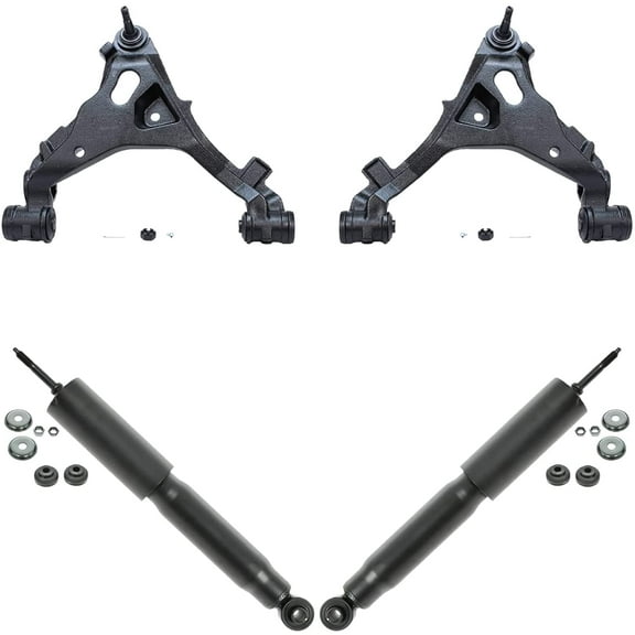 Detroit Axle - Front Shocks Absorber Assembly   Lower Control Arm With Ball Joint Suspension Kit Replacement For Ford Expedition F-150 [4WD ONLY] - 4pc Set Fits select: 1997-2003 FORD F150