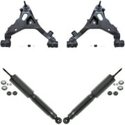 Detroit Axle - Front Shocks Absorber Assembly + Lower Control Arm With Ball Joint Suspension Kit Replacement For Ford Expedition F-150 [4WD ONLY] - 4pc Set Fits select: 1997-2003 FORD F150