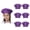Purple-6pack, variant on Toptie 6 Pack Chef Hat for Kid & Adult, Cotton Elastic Adjustable Kitchen Cooking Baking Hat