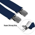 thumbnail image 2 of Buyless Fashion 2 pack Suspenders for Men - 48" Adjustable Straps 1 1/4" - X Back With Black Clips - 5142-2-Navy, 2 of 7