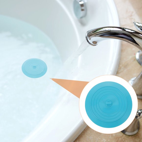 CRAFTHROU Tapón Para Bañera Azul De Silicona Con Y Limpieza Sencilla