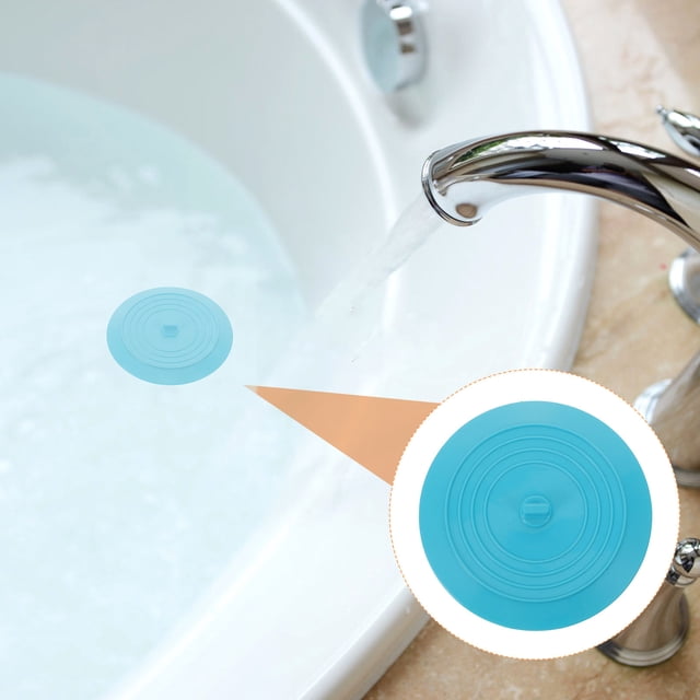 CRAFTHROU Tapón Para Bañera Azul De Silicona Con Y Limpieza Sencilla