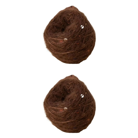 HUONA Yarn Soft Fuzzy Mohair Knitting Yarn Colorful Sequin Knitwear Yarn Crochet DIY Yarns Lightweight Fluffy Yarn Threads Hand Knitting Crochet for Hat Scarf Shawl Sweater Type 5