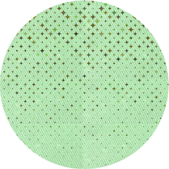 Ahgly Company Machine Washable Indoor Square Transitional Mint Green Area Rugs, 3' Square