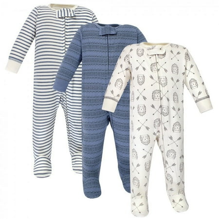 UPC: 0660168923049 | Yoga Sprout Baby Cottton Zipper Sleep and Play 3pk  Hedgehog  6-9 Months