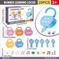 thumbnail image 4 of Early Learning Educational Alphabet Number Matching Lock Puzzle Toy for Fine Motor Skills Brain Development Key Set, 4 of 9