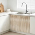 thumbnail image 3 of Orange Brown Small Cabinet Curtains 10"W x 11"L, Modern Abstract Art Ombre Striped Sink Skirt Dust-Proof Short Curtain for Bathroom Vanity Storage Cubby Desk, Self Adhesive Privacy Drapes, 3 of 9