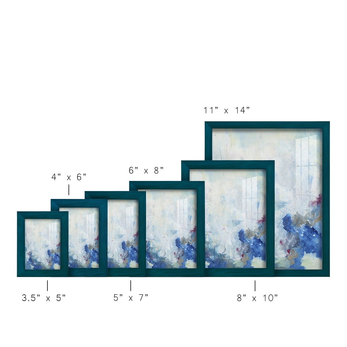 In the Mist II - Framed Print w/glass - Ocean Blue