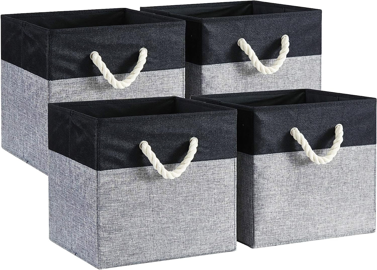 Foldable Fabric Storage Bins 13x13x13 inch for Cube Organizer with