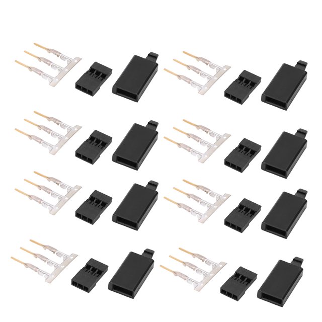 3 Pin Connector Adapter, Sturdy Cold Pressing Servo Connector Header Kit High Transmission Integrated Wear Resistant For Electronic Instrument