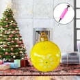 thumbnail image 3 of Bola inflable navideña de 60 cm, decoración navideña de PVC con inflador. Amarillo, 3 of 8
