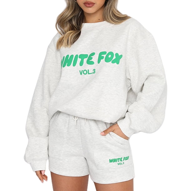 Conjunto Dos Piezas Chándales 2 Uds. Cintura Elástica Informal para Mujer