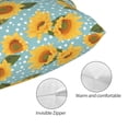 thumbnail image 3 of Yiaed White Polka Dot Sunflower Print Brushed Microfiber Envelope Pillowcases, Standard,Envelope Closure Pillow Cases(No pillow core)-20"x30", 3 of 6