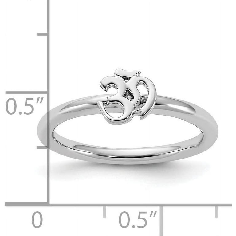 Sterling Silver Stackable Expressions Ohm Ring Sterling Silver Stackable Expressions Ohm Ring