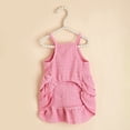 thumbnail image 5 of Dog Clothes Tiered Ruffle Dog Dress with Pink Bow Lightweight Breathable Sleeveless Pet Sundress Summer Fashion Outfit for Small Medium Dogs Cats and Puppies Daily Wear, 5 of 7