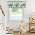 thumbnail image 6 of Valance Curtains for Kitchen Windows Easter Farm Truck Bunny Eggs Rod Pocket Valance Spring Butterfly on Retro Linen Short Window Curtain Topper for Bedroom Living Room Bathroom 42x12in,1&nbsp;Panel, 6 of 9