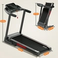 thumbnail image 3 of Naipo 15 Level Auto Incline Treadmill with 3HP Smart APP 5W USB LED Display Speed Range 0.6-9mph Foldable Electric Treadmill 286 lbs for Home Use Workout, 3 of 15