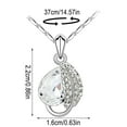 thumbnail image 2 of Hxlamzoo Leaf Crystal Necklace - Elegant Jewelry Gift for Her, Perfect for Birthdays, Anniversaries & Special Occasions, 2 of 5