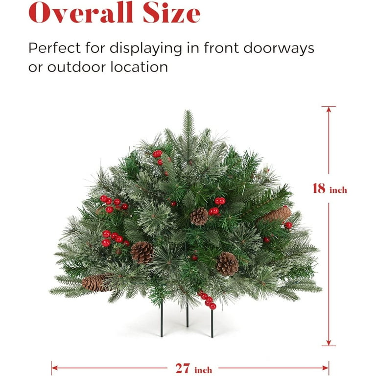 OasisCraft 18 Inch Outdoor Christmas Tree, Pre-lit Frosted OasisCraft 18 Inch Outdoor Christmas Tree, Pre-lit Frosted