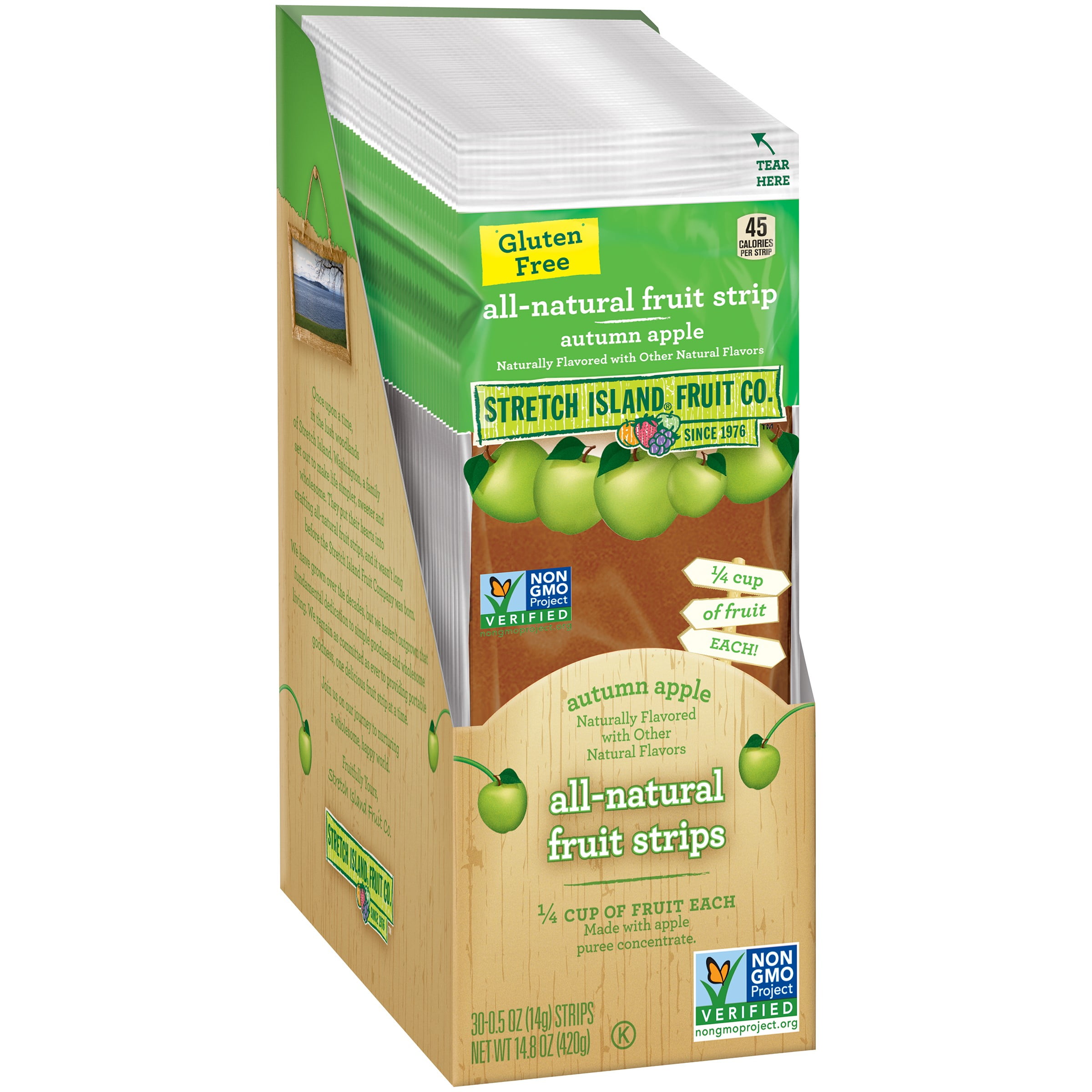 Stretch Island All-Natural Fruit Strips - Autumn Apple, 0.5 Ounce Strips