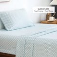 thumbnail image 2 of King Size Bed Sheets Set PC Soft Cooling Thread Count Microfiber Printed Sheet Deep Pocket Breathes Better Machine Washable Tropical Palm Tree Fronds Patterned Double, 2 of 8