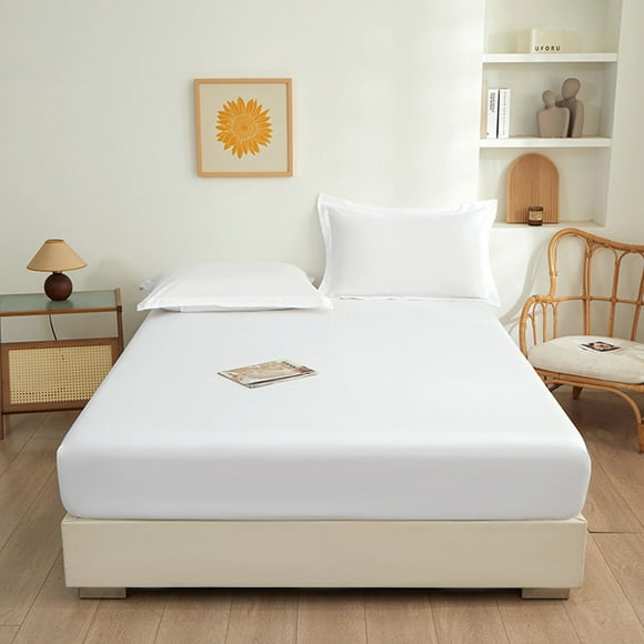 Wzzjkit Colored Checkered Solid Color Mattress Protector King Size, Breathable Bed Cover Fabric Cooling Mattress Pad Cover Soft Noiseless Washable Twin Mattress Topper