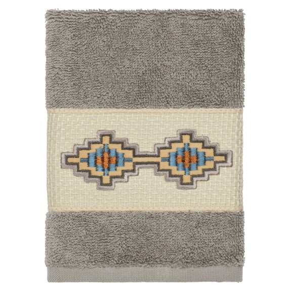 Linum Home Textiles Gianna Embellished Turkish Cotton Washcloth