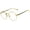 Gold / Clear, variant on Round Sunglasses - (71) Silver Frame / Clear Lens