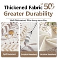 thumbnail image 4 of Table Cloth Rectangle, Embroidery Cotton Linen Tablecloth, Farmhouse Rustic Waterproof Wrinkle Free Tablecloths with Tassels, Coffee Fern, 140*180cm, 4 of 4