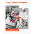 thumbnail image 3 of KFFKFF Meat Slicer Electric Deli Food Slicer 12-inch Professional Meat Cutter, 550W 0-0.3 inch Thickness Blade, Cuts Meat, Cheese, Bread, Silver, 3 of 9