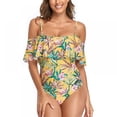 thumbnail image 1 of New Women's One piece Swimsuit Sexy-Print Pattern Open Back Adjustable Shoulder Strap, 1 of 4
