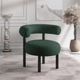 thumbnail image 2 of Meridian Furniture Bordeaux Green Boucle Fabric Accent Chair, 2 of 34