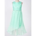 thumbnail image 3 of iEFiEL Kids Girls Sleeveless Sparkly Rhinestone High-low Hem Dress for Birthday Party Mint Green-A 8, 3 of 7