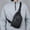 Black, variant on ROLKFUK Mens Waterproof Sling Bag Crossbody Chest Pack for Men Lightweight PU Leather Travel Daypack