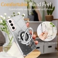 thumbnail image 2 of Compatible with Samsung Galaxy S21 Case Glitter with Magnetic Stand Pink,Phone Samsung S21 Case Silicone Transparent Support Wireless Charging Shockproof Luxury Protective Cover (Silver), 2 of 7